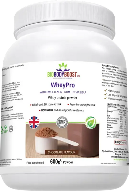 WheyPro Chocolate Whey Protein Powder | Muscle Support UK