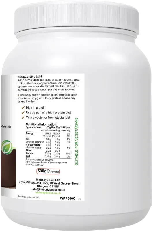 WheyPro Chocolate Whey Protein Powder | Muscle Support UK