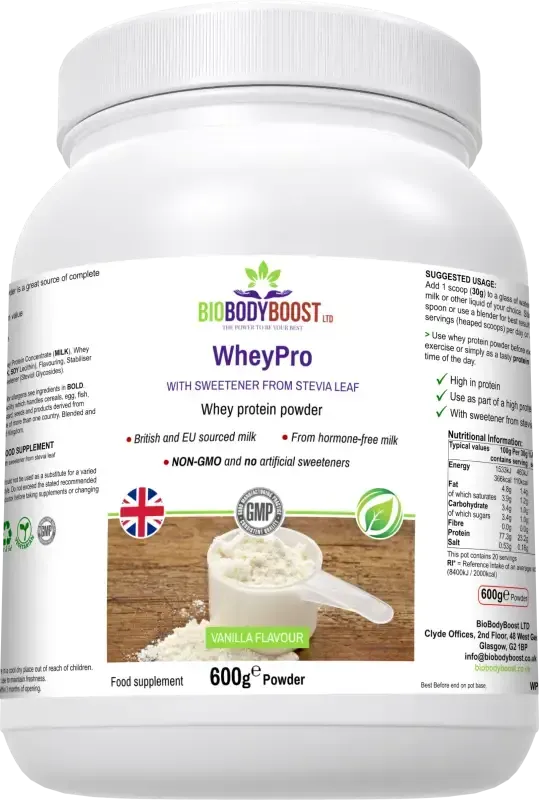 WheyPro Vanilla Whey Protein Powder | Muscle Support UK