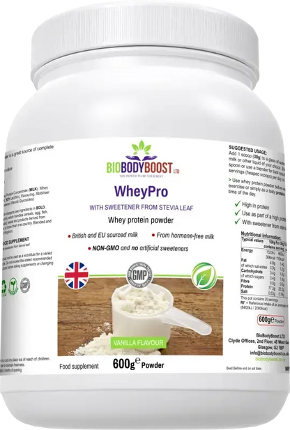 WheyPro Vanilla Whey Protein Powder | Muscle Support UK