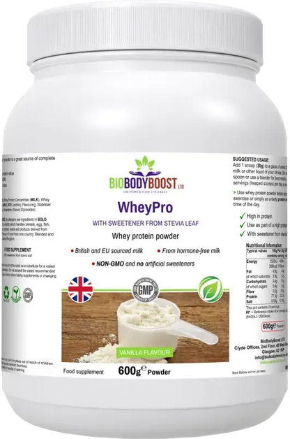 WheyPro Vanilla Whey Protein Powder | Muscle Support UK