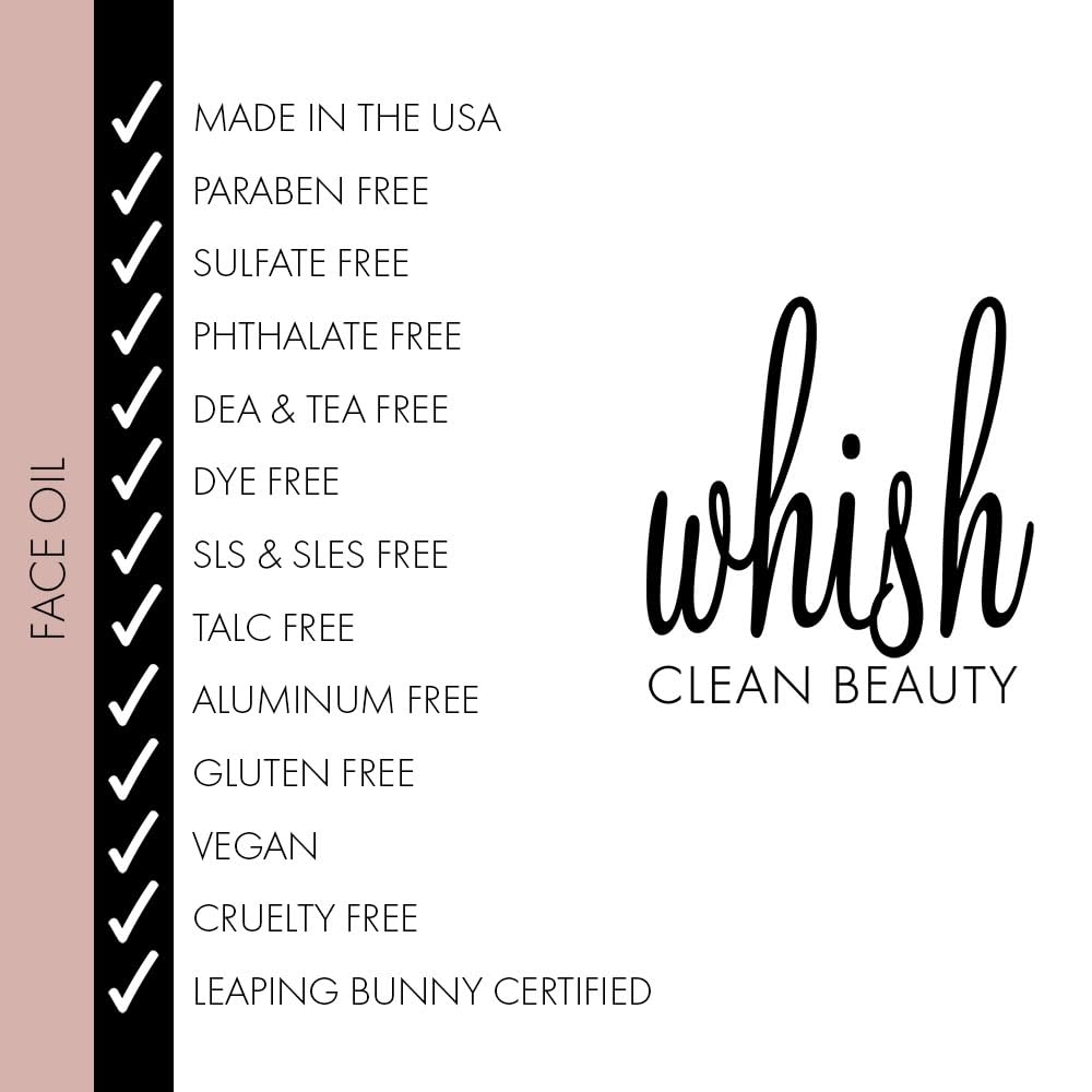 Whish Face Oil with Bakuchiol – Natural Retinol Alternative for Face & Body – All Skin Types – 1 oz