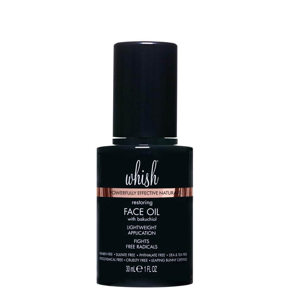 Whish Face Oil with Bakuchiol – Natural Retinol Alternative for Face & Body – All Skin Types – 1 oz