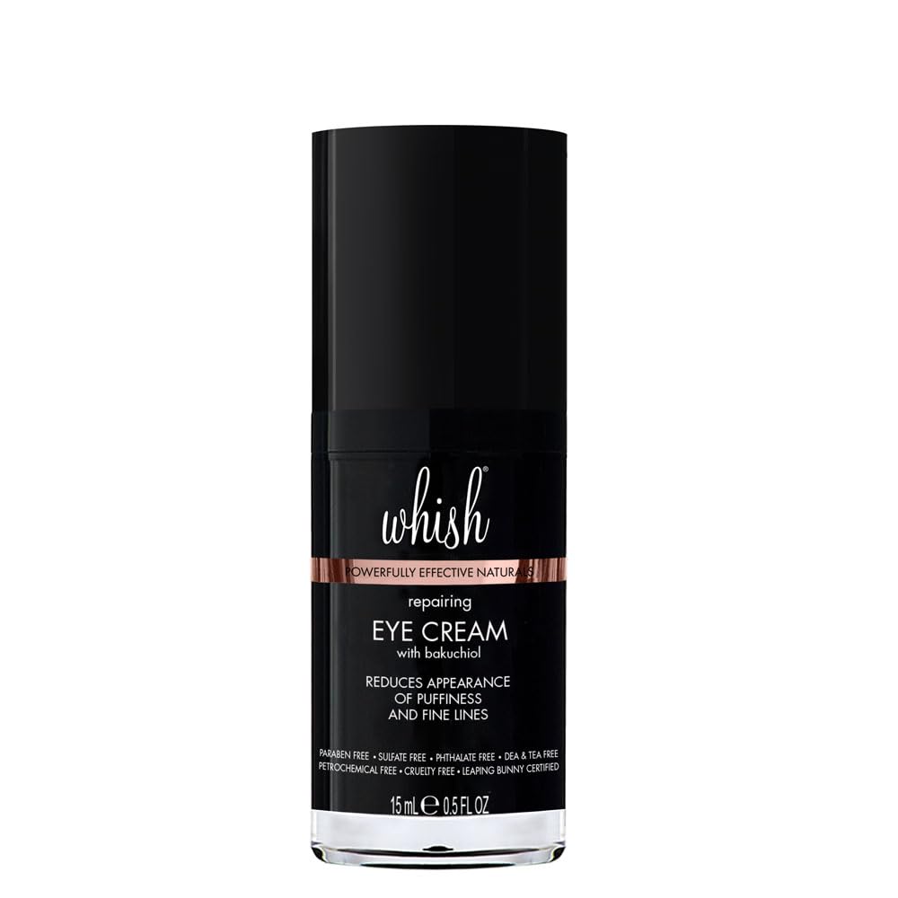 Whish Repairing Eye Cream - Bakuchiol Alternative for Puffiness, Dark Circles & Fine Lines | 0.5 fl oz