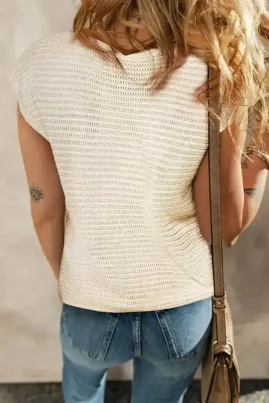 Flower Crochet Knit Tank Top Women UK