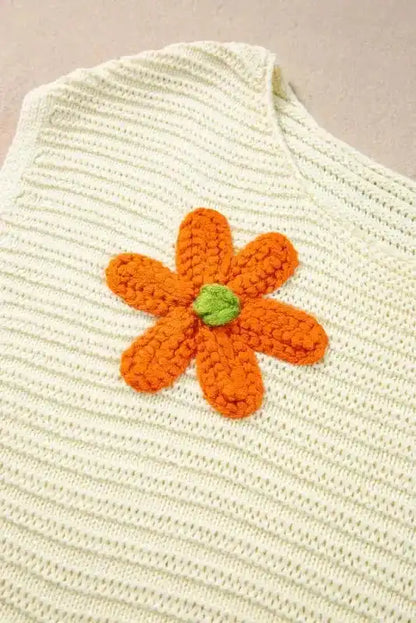 Flower Crochet Knit Tank Top Women UK