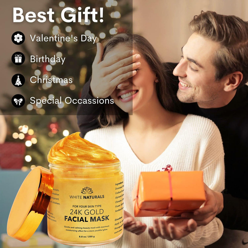 White Naturals One Day Sale: 24K Gold Facial Mask – Anti-Aging, Hydration & Glow