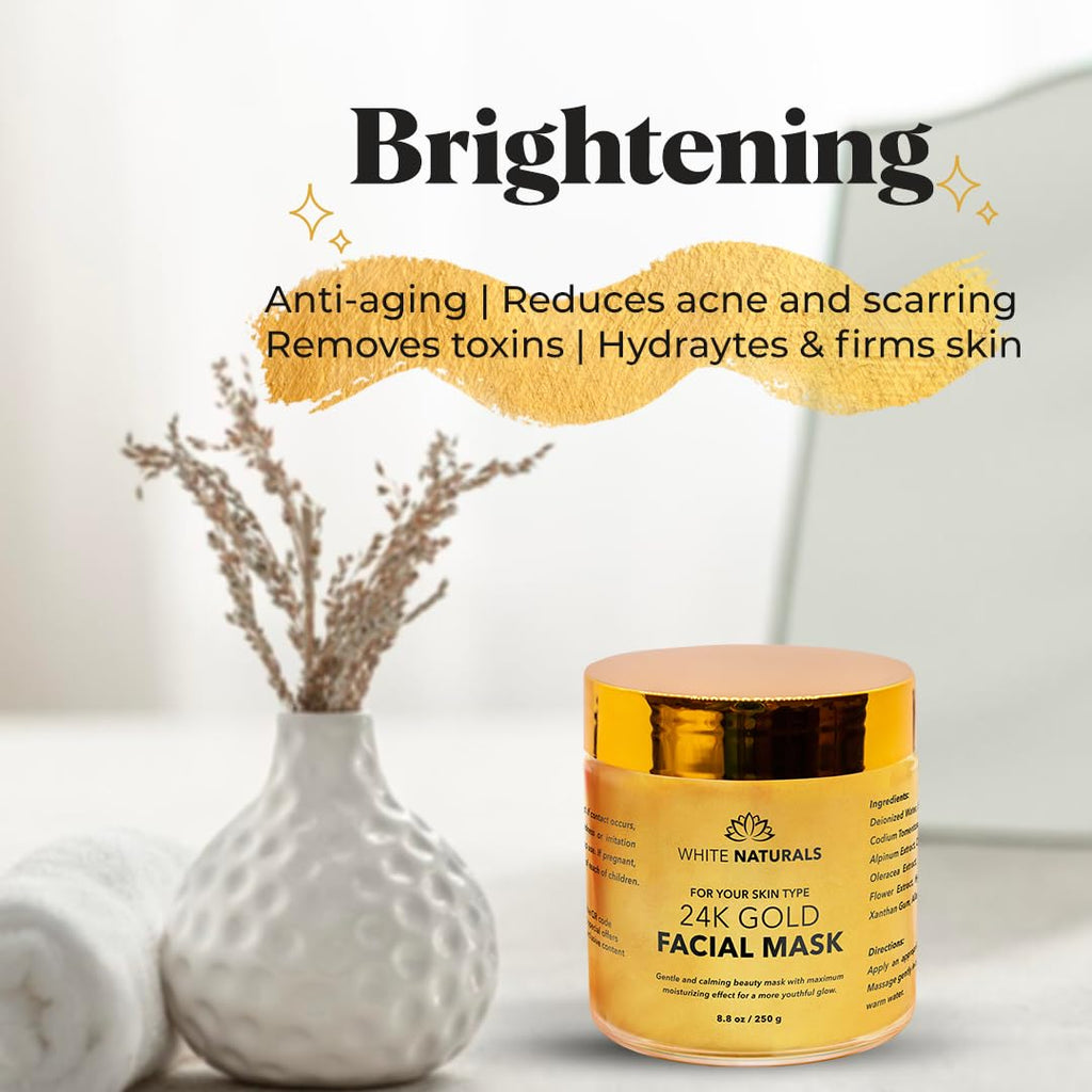White Naturals One Day Sale: 24K Gold Facial Mask – Anti-Aging, Hydration & Glow