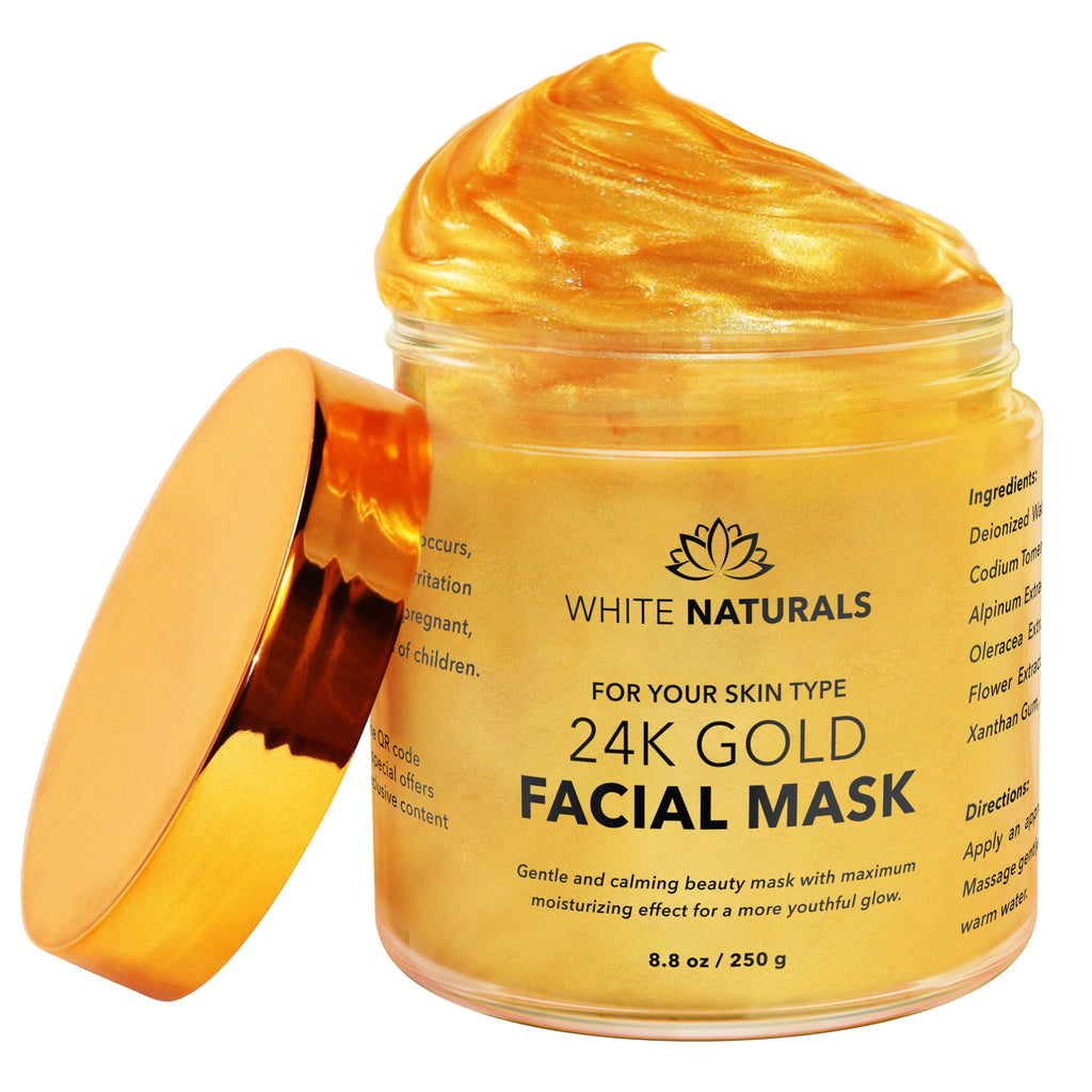 White Naturals One Day Sale: 24K Gold Facial Mask – Anti-Aging, Hydration & Glow