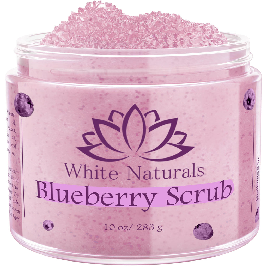 White Naturals Blueberry Body Scrub – Organic Exfoliant for Soft Skin
