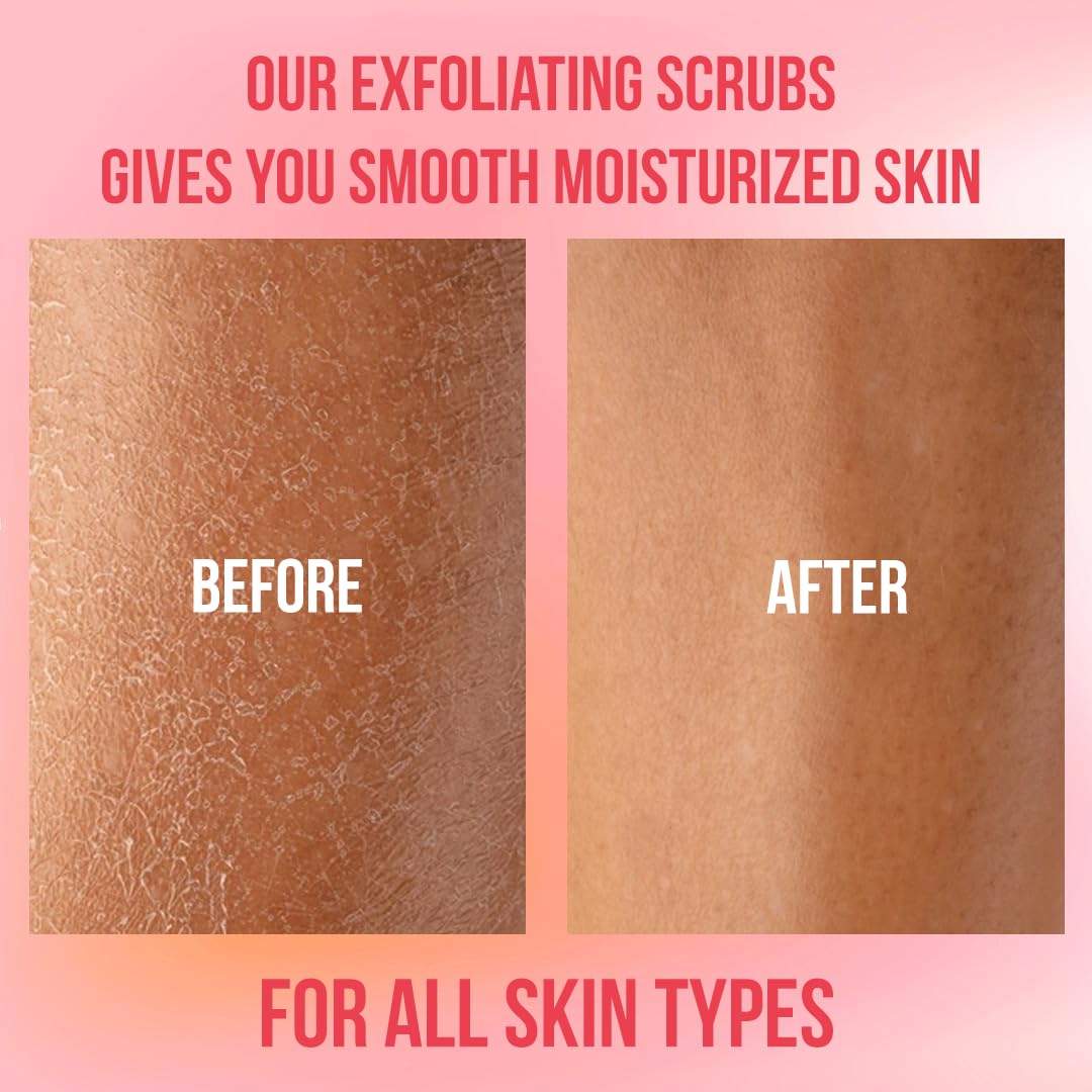 White Naturals Himalayan Salt Body Scrub – Pink Exfoliator for Soft, Smooth Skin | 12oz Jar