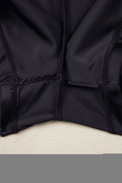 White Ribbed High Waist Athletic Shorts