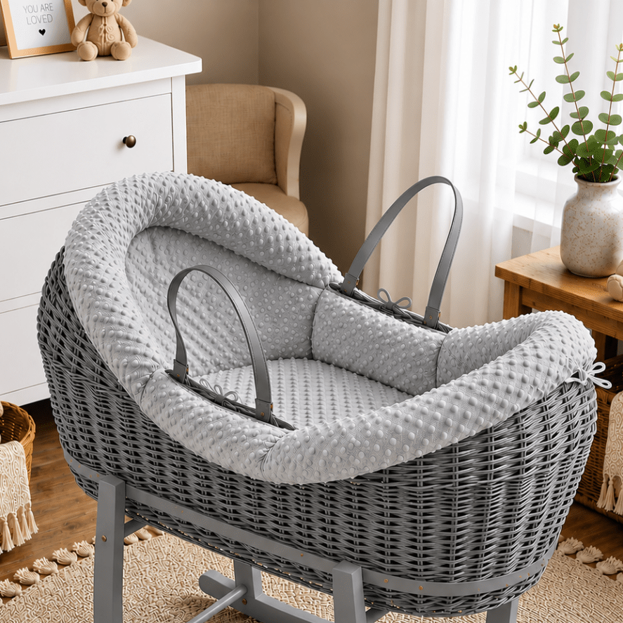 Wicker Pod Baby Deluxe Moses Basket-No stand included