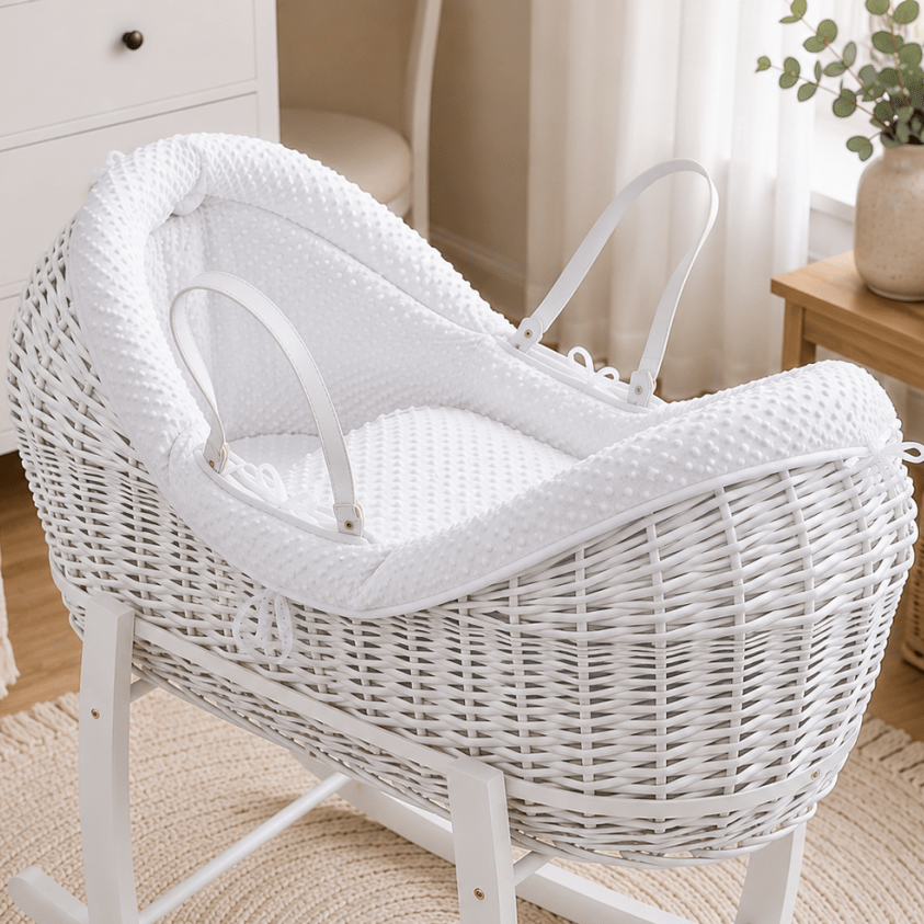 Wicker Pod Baby Deluxe Moses Basket-No stand included