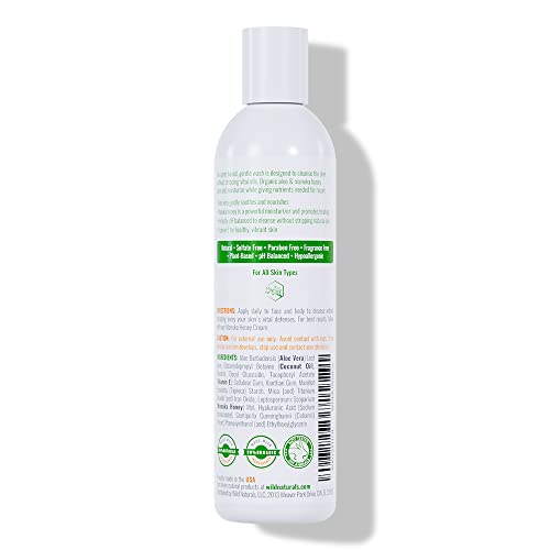 Wild Naturals Manuka Honey Body Wash – Organic, Sulfate-Free (UMF 12+), for Eczema & Psoriasis