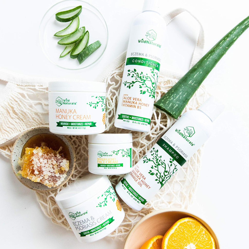 Wild Naturals Manuka Honey Body Wash – Organic, Sulfate-Free (UMF 12+), for Eczema & Psoriasis