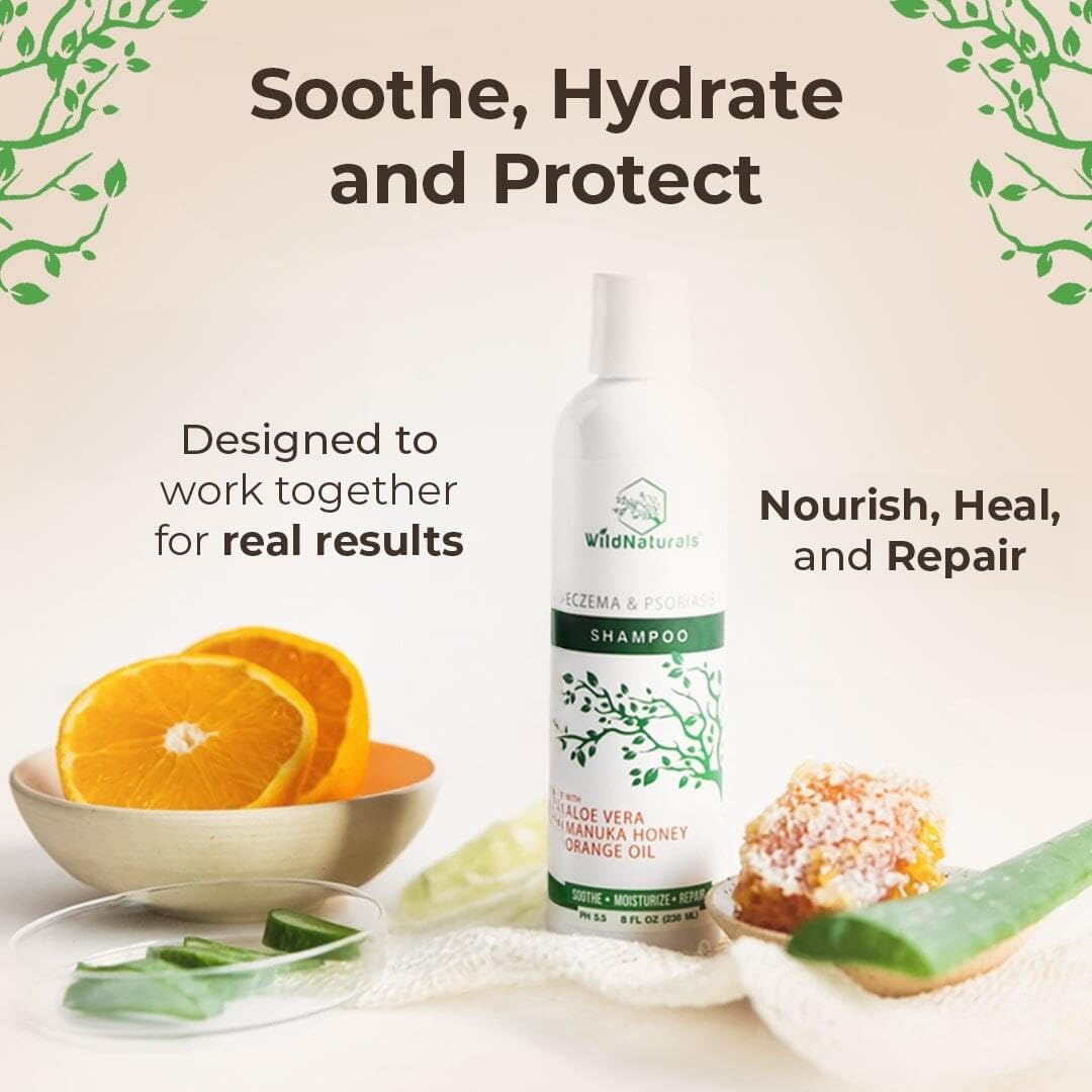 Wild Naturals Psoriasis Shampoo for Scalp Care & Relief | Hydrating Anti-Dandruff