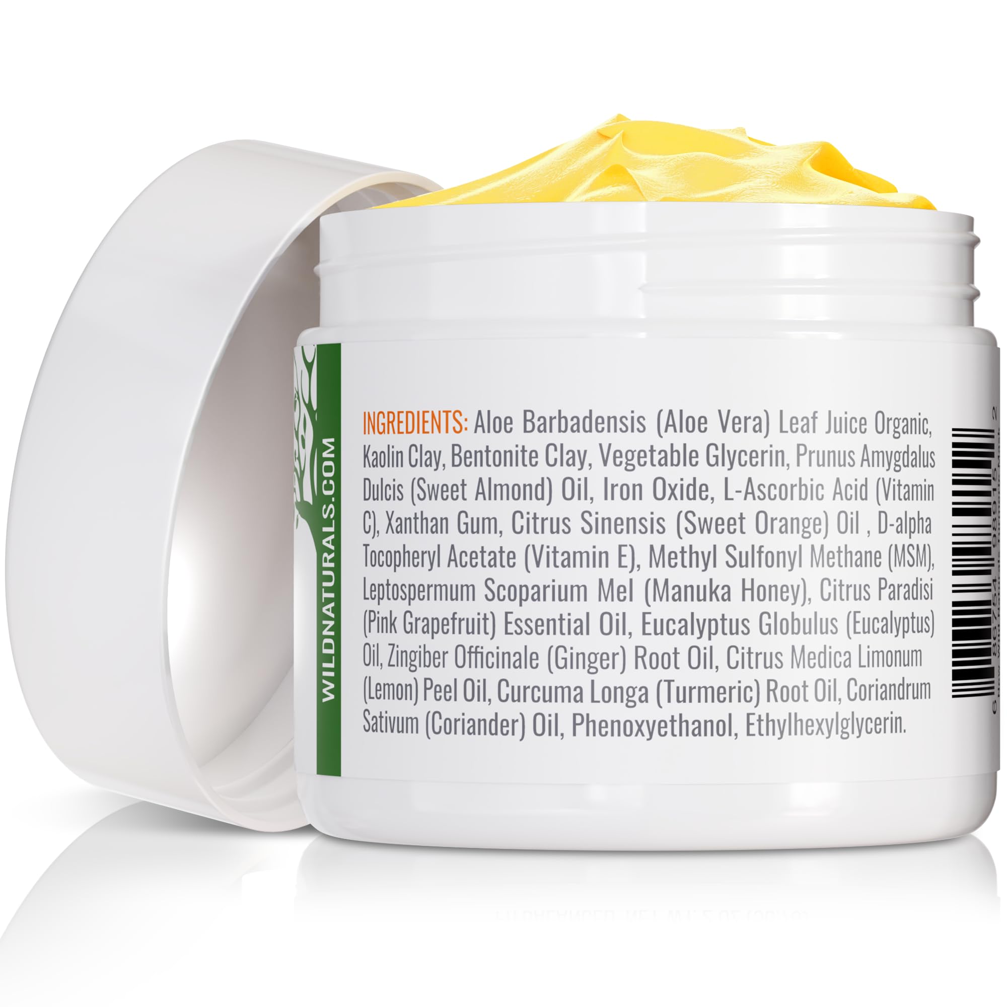 Wild Naturals Turmeric Clay Mask for Acne & Dark Spots – Gentle Vitamin E Formula