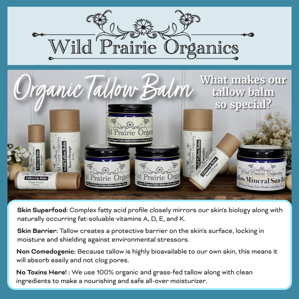 Wild Prairie Organics Whipped Tallow Balm – Sweet Orange & Vanilla
