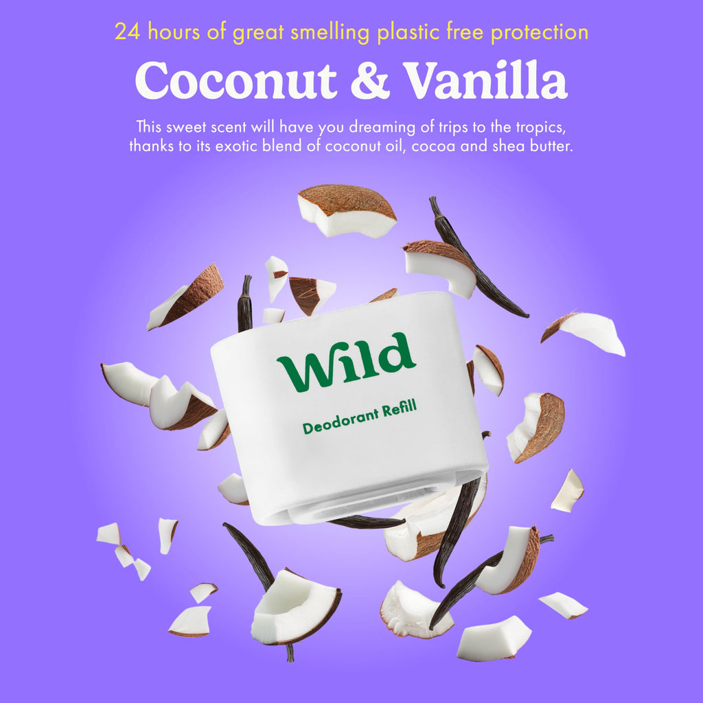 Wild - The Full Monty Starter Kit: Refillable Aluminum-Free Deodorant with 5 Fresh Scents (1.4oz x5) | Vegan