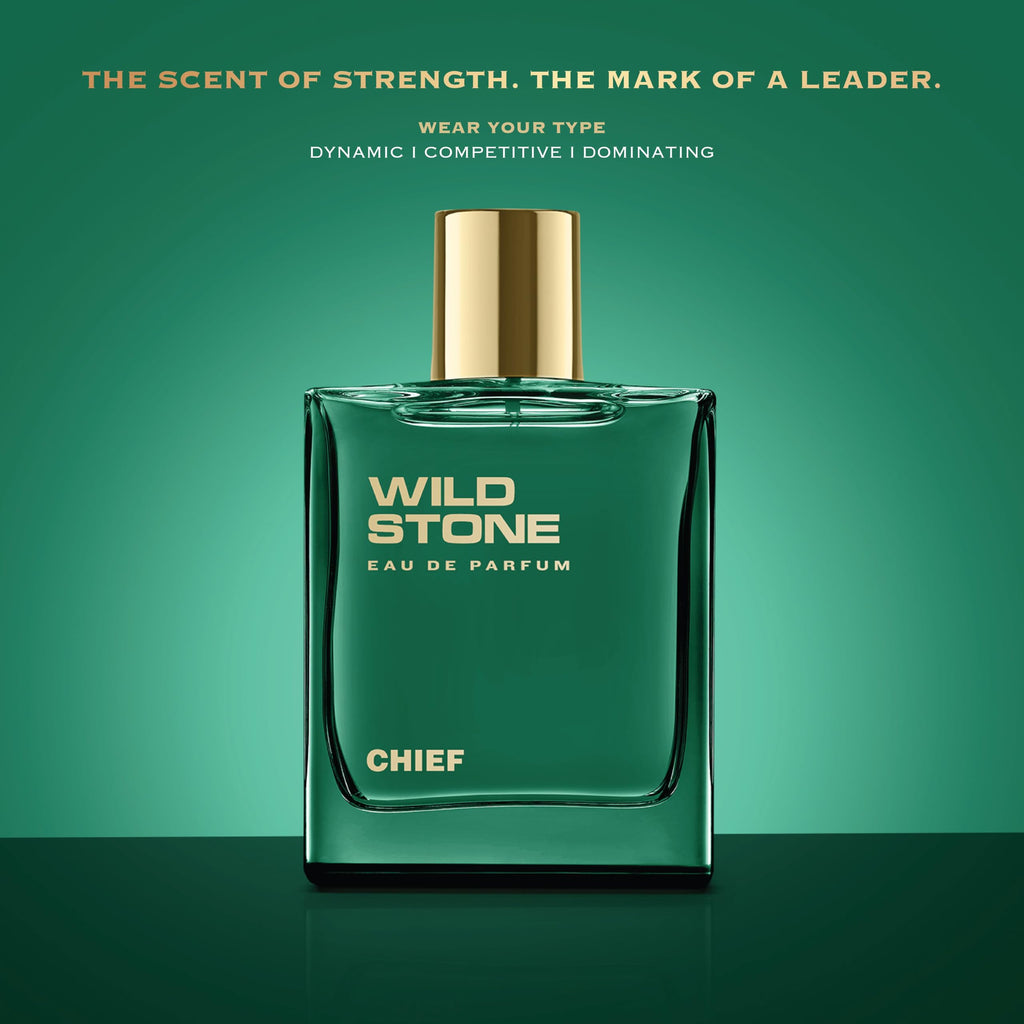 Wild Stone Chief EDP for Men – Luxury Aquatic-Woody Perfume, 100 ml