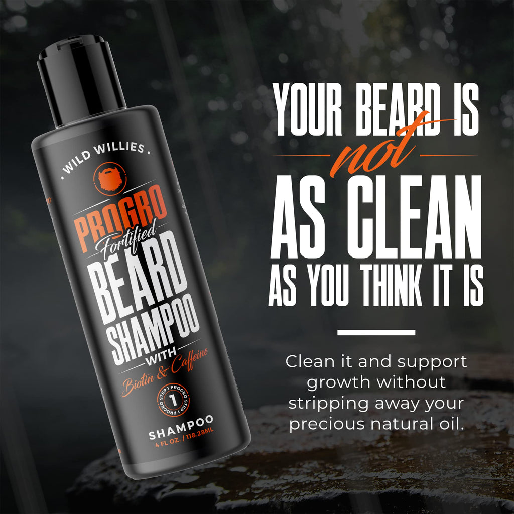 Wild Willies Beard Shampoo with Biotin & Caffeine – Nourishes & Strengthens
