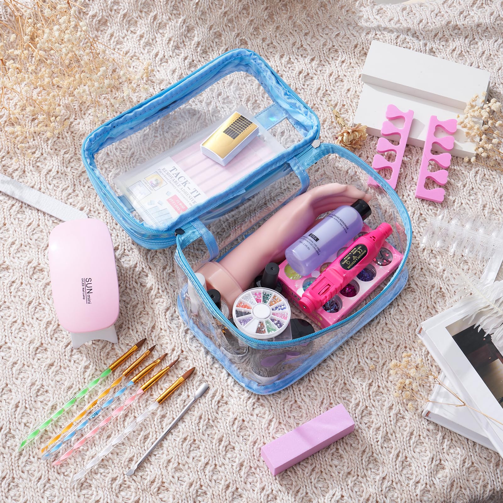 Wilfniee Nail Kit for Beginners – All-in-One Acrylic Starter Set with Drill, UV/LED Lamp, and Gift Bag