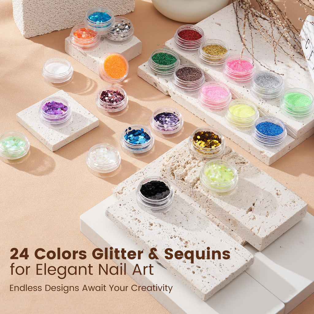 Wilfniee Nail Kit for Beginners – All-in-One Acrylic Starter Set with Drill, UV/LED Lamp, and Gift Bag