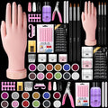 Wilfniee Practice Hand for Acrylic Nails Kit — Flexible Nail Mannequin for Beginners