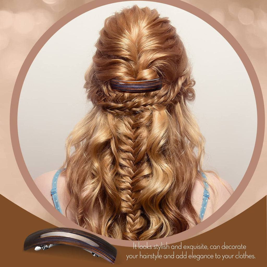 WILLBOND 6 Pcs Hair Barrettes for Women - Large Retro Clips in Six Colors