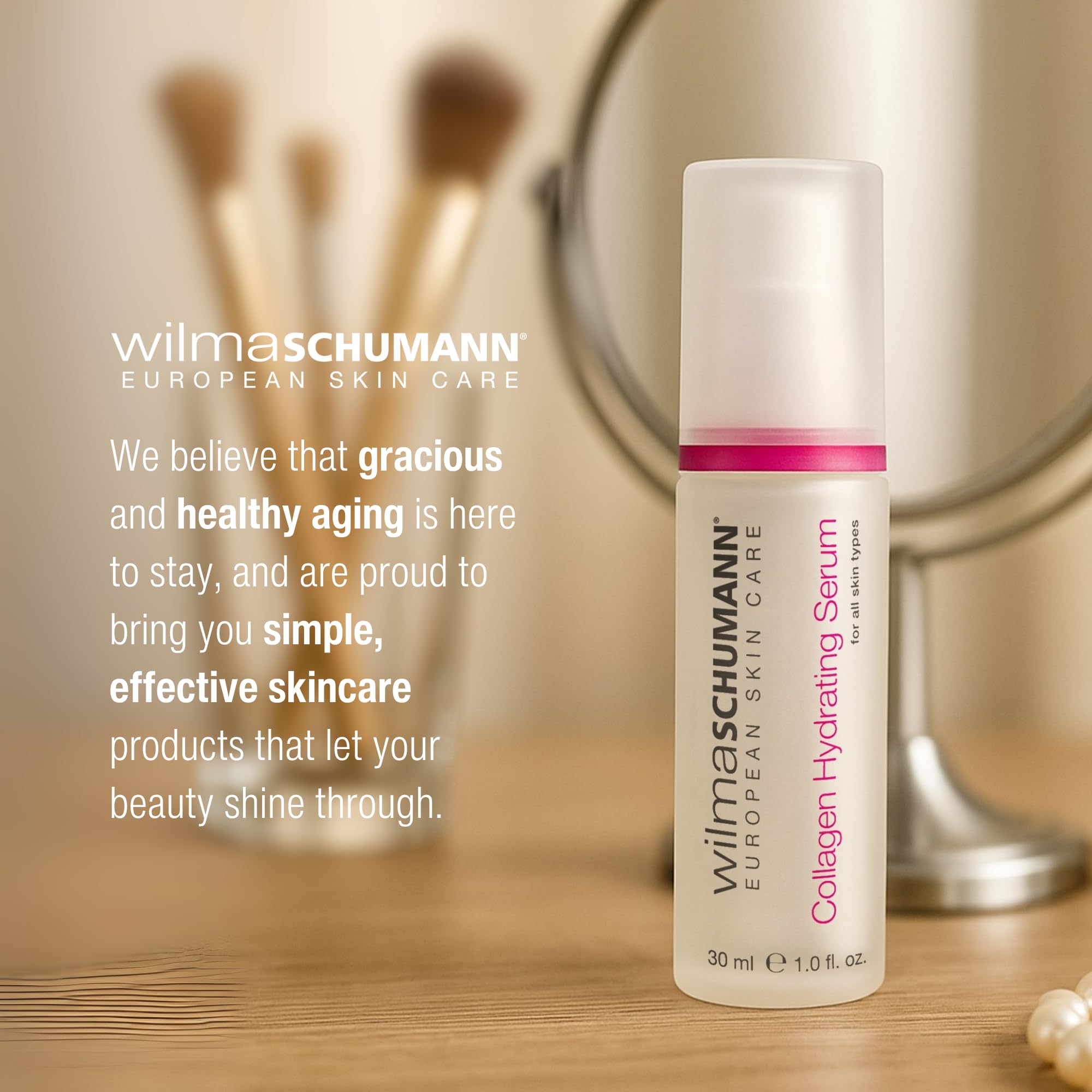 Wilma Schumann Collagen Hydrating Serum – 1oz | Rejuvenating Face Serum for Women