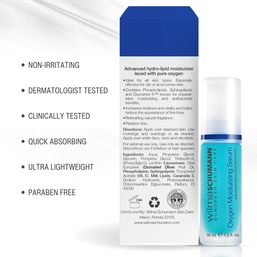 Wilma Schumann Oxygen Moisturizing Serum – Hydrating Face Serum, 1 oz