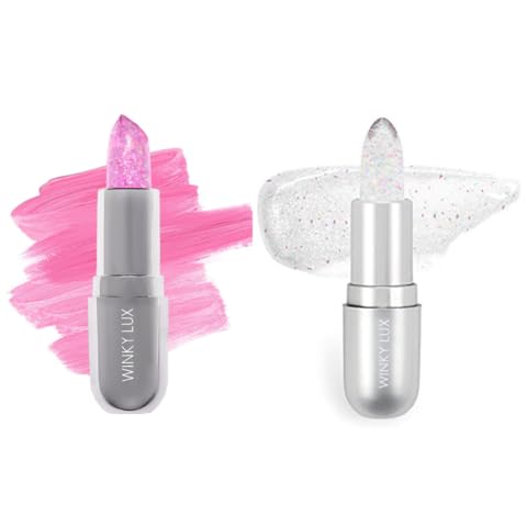 Winky Lux Lavender & Rainbow Glitter Confetti Balm – Hydrating pH Lip Balm with Vanilla Scent