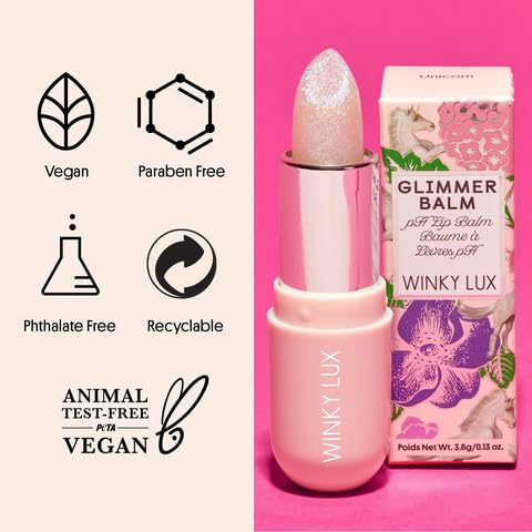 Winky Lux Unicorn & Rose Glimmer Balm Duo – pH Color-Changing Hydrating Lip Balms