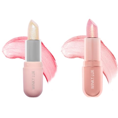 Winky Lux Unicorn & Rose Glimmer Balm Duo – pH Color-Changing Hydrating Lip Balms
