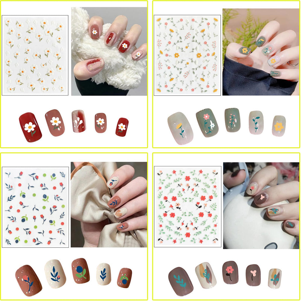 Winthrop 24 Sheets Nail Stickers – 3D Nail Art for Women & Kids