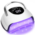 Wisdompark LED Nail Lamp 220W – Fast Gel Curing, 57 LEDs, 4 Timers, Home Salon