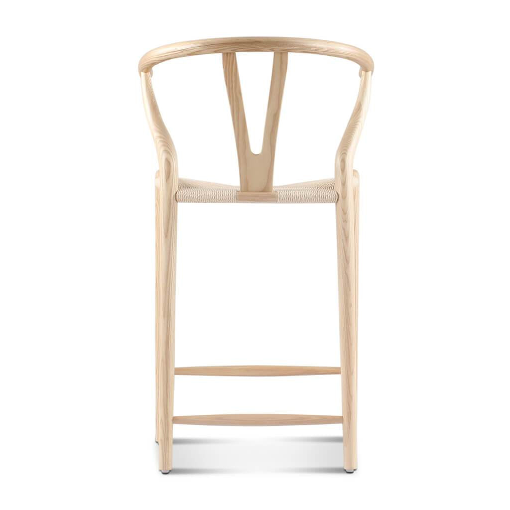 Wishbone Classical Bar Stool, Black Ash