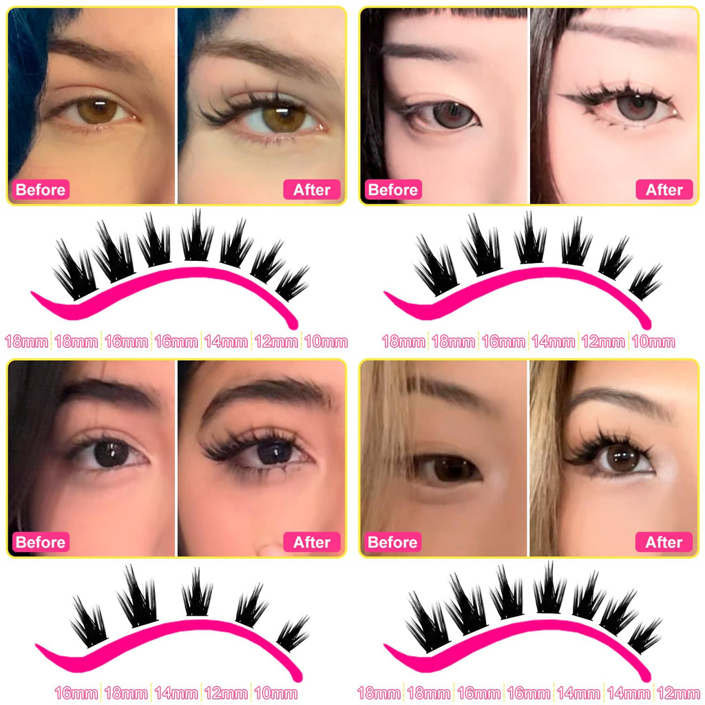 WiWiLINK California Sunset Kit - Manga Lash Clusters 8-18mm - Wispy DIY Eyelash Extensions