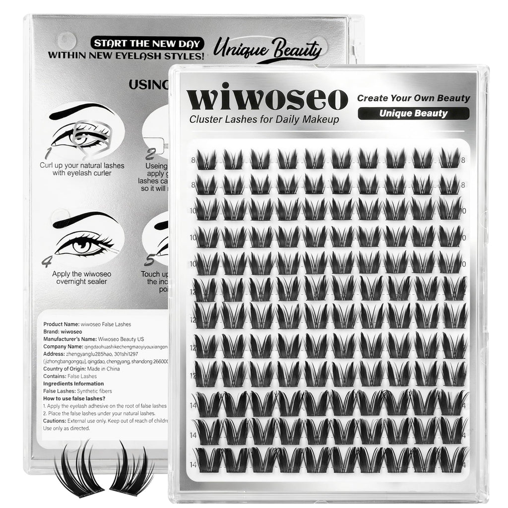 wiwoseo Bunny Lash Clusters - Manga Spiky Lashes Kit for DIY Salon Look
