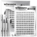 wiwoseo Flaunt Short Lash Clusters Kit – Venus Wispy Lashes, 8-14mm, C-Curl Extensions