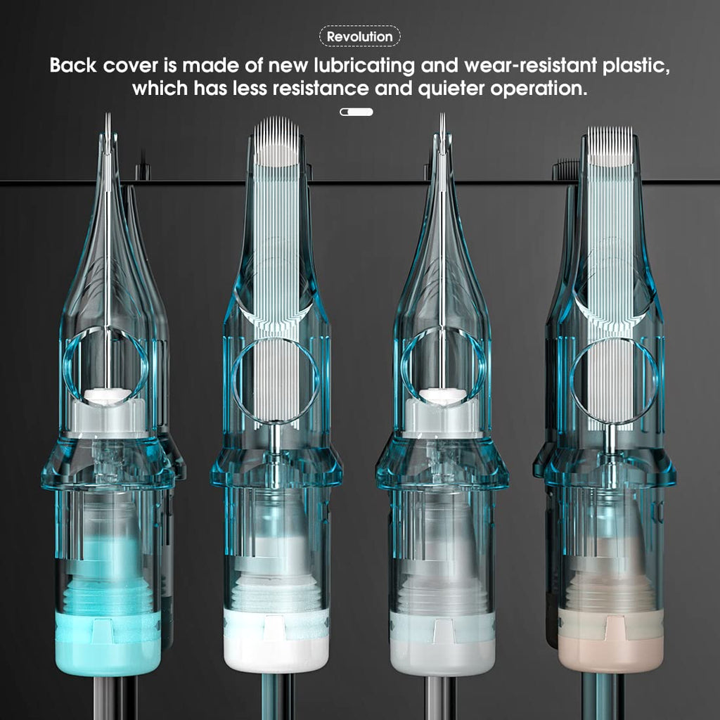 WJX Ultra Tattoo Cartridges 1011RL – 20Pcs Round Liner Bugpin Needles for Most Tattoo Guns