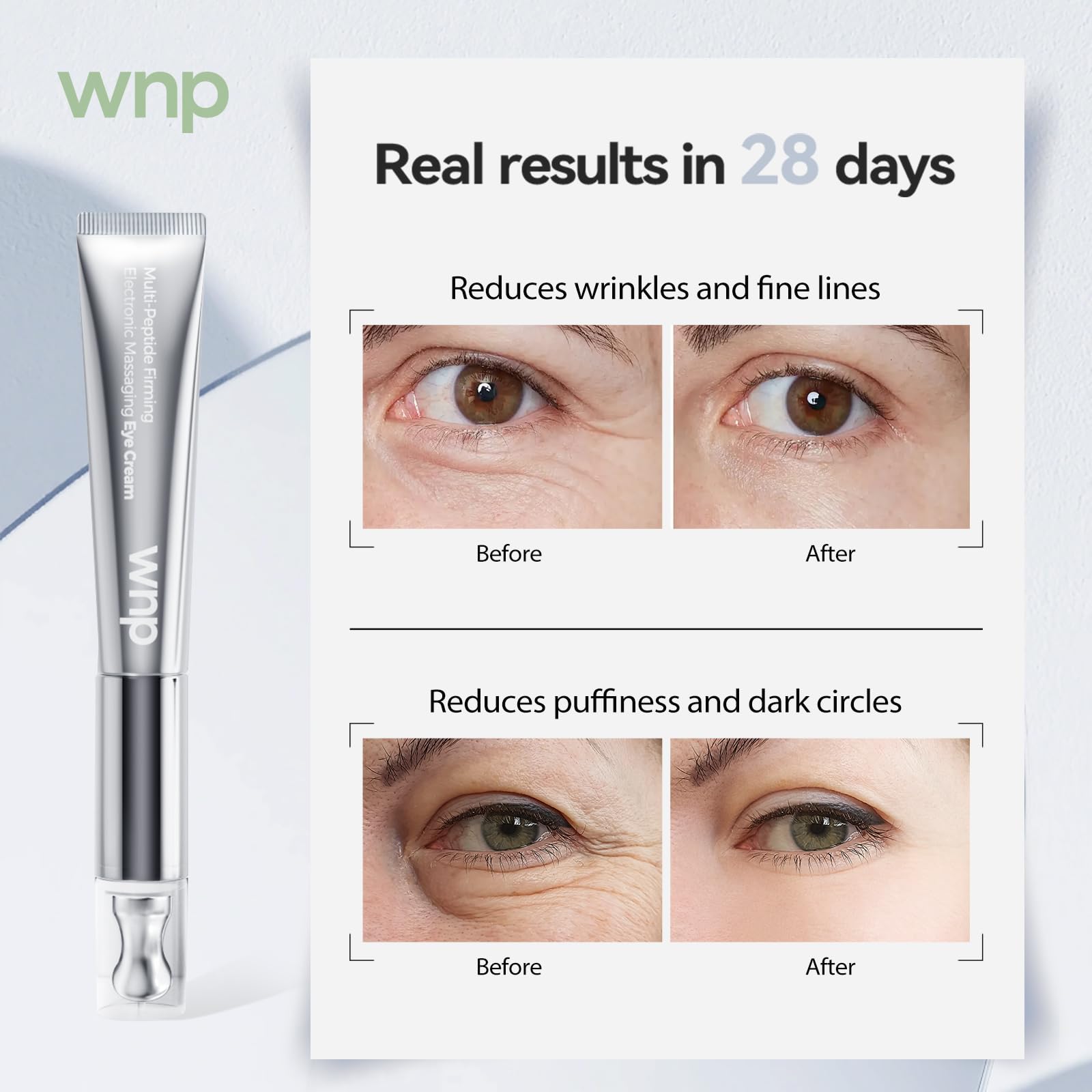 WNP Eye Cream | Multi-Peptide Firming Eye Tightener for Puffiness & Dark Circles