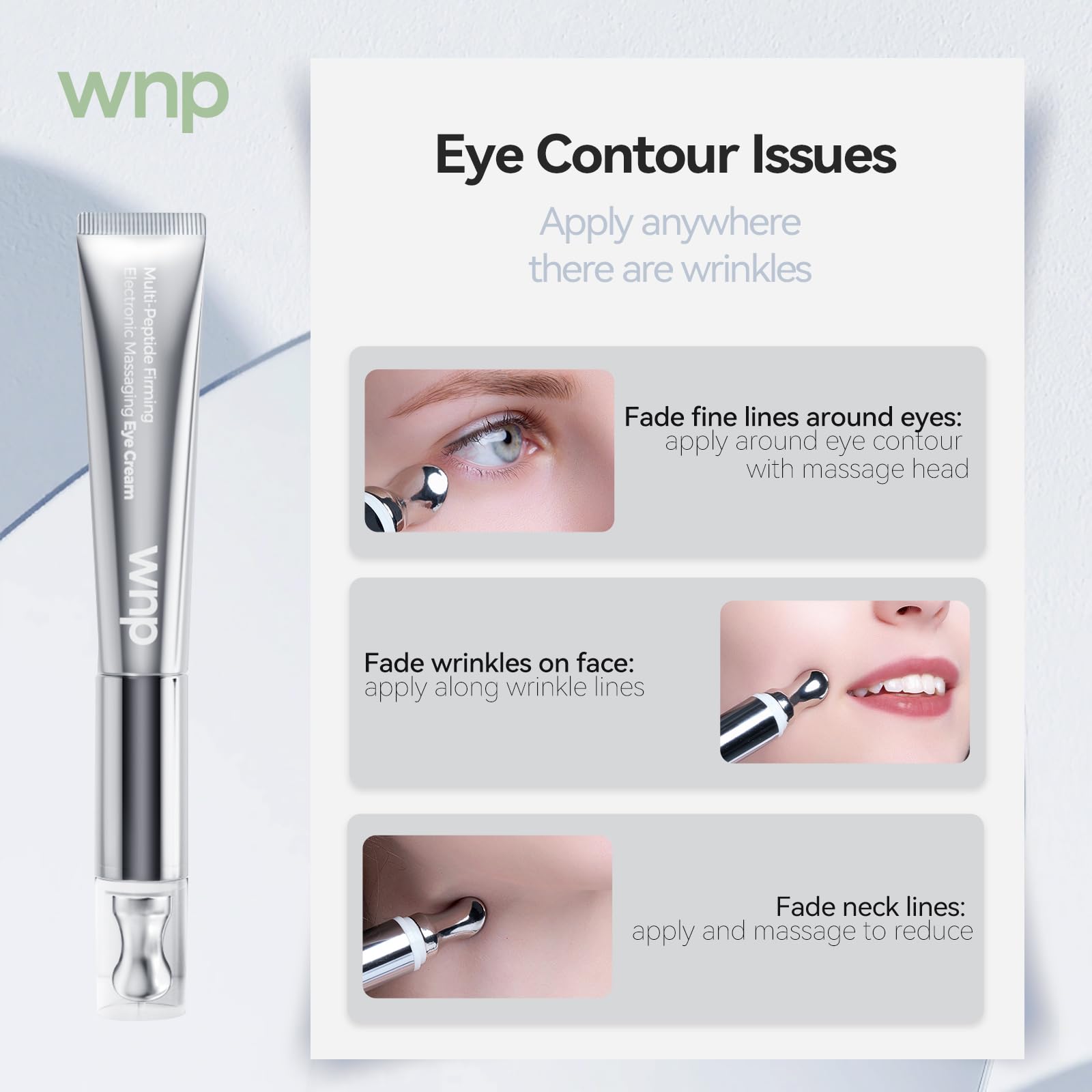 WNP Eye Cream | Multi-Peptide Firming Eye Tightener for Puffiness & Dark Circles