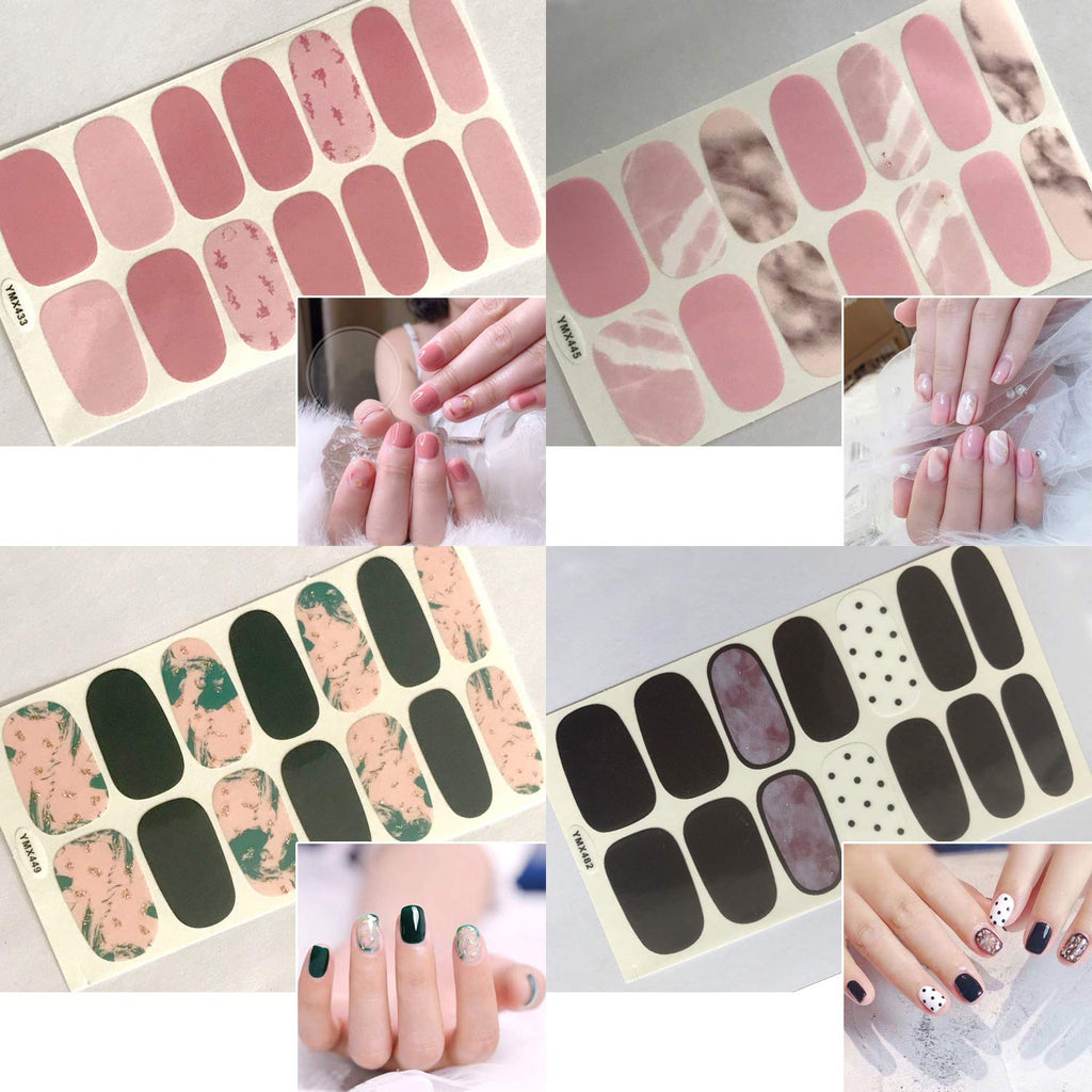 WOKOTO 20 Sheets Nail Polish Stickers Set – Gradient & Ombre Wraps + 1 File