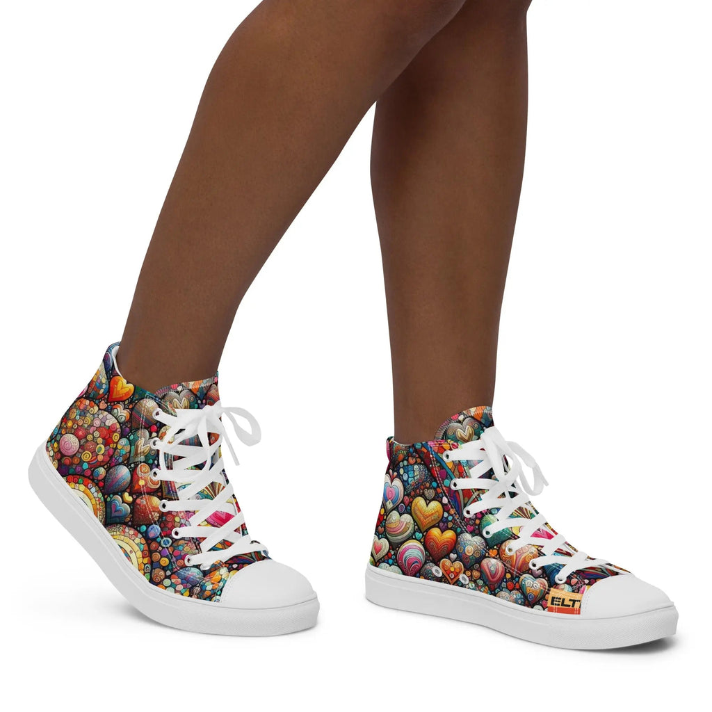 Thousand Hearts Women's High-Top Canvas Shoes