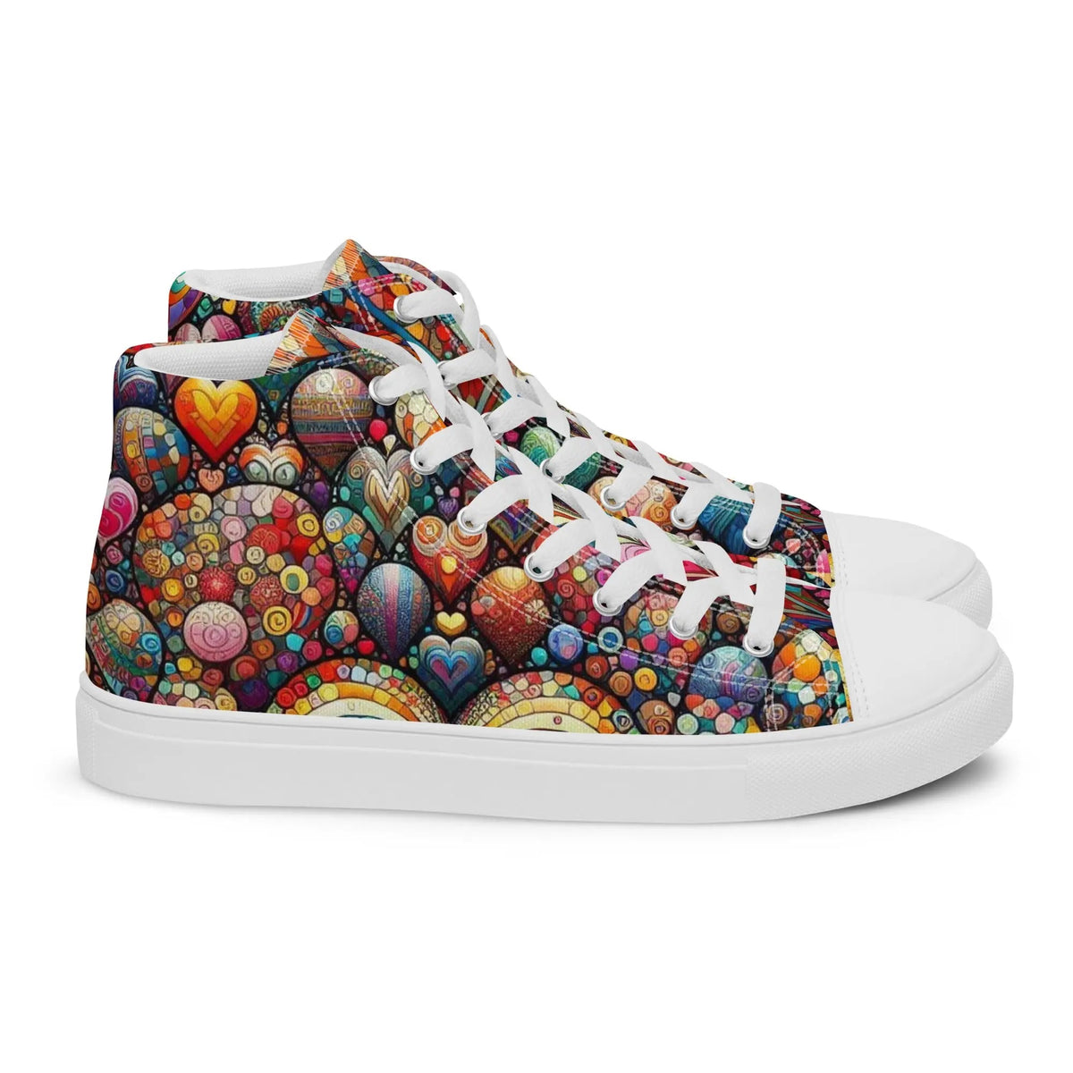 Thousand Hearts Women's High-Top Canvas Shoes