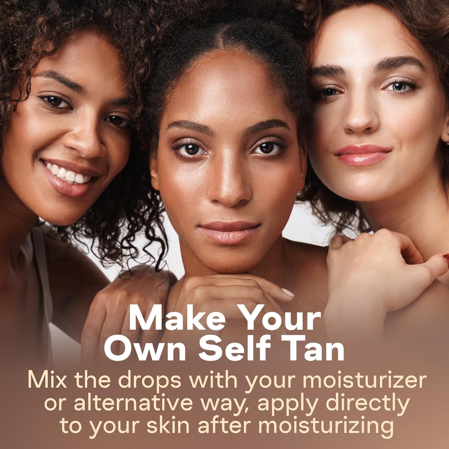 WONDER FAMILY Self Tanning Drops Kit with Exfoliating Mitt – Customizable Color, Aloe & Hyaluronic, Made in Korea