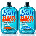 Wonder Family 2-in-1 Texturizing Sea Salt Spray – Beach Waves & Curly Hair, Extra Hold, Low Shine, 2 x 16 oz