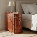 Narrow Storage End Table - Sofa Side & Bedside Table with 2 Easy-Glide Drawers
